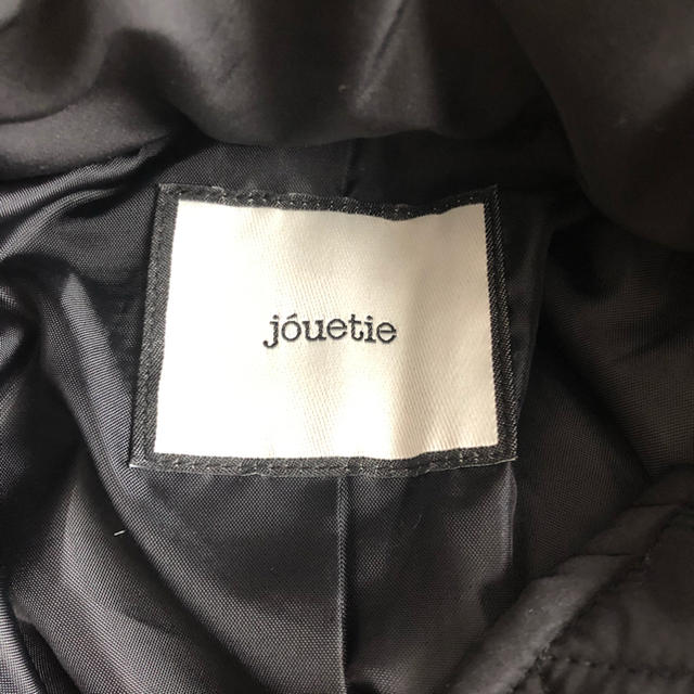 jouetie(ジュエティ)のjouetie カラーフードダウン ブラック レディースのジャケット/アウター(ダウンジャケット)の商品写真