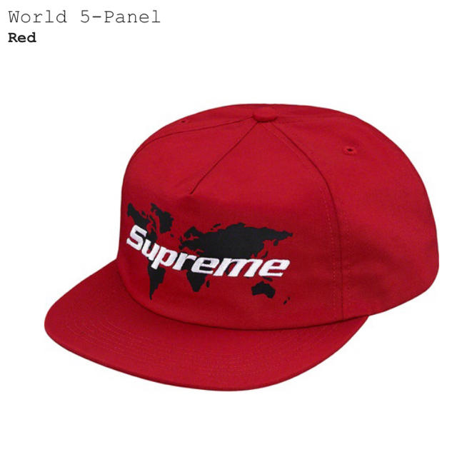 ★【新品未使用】Supremeシュプリームworld5-panelCap Red