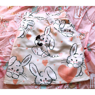 ミルク(MILK)のMILK bunny スカート♡アイボリー 新品未使用(ミニスカート)