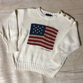 ラルフローレン(Ralph Lauren)のレア！美品♡ラルフローレン 国旗柄 綿ニット 90(その他)