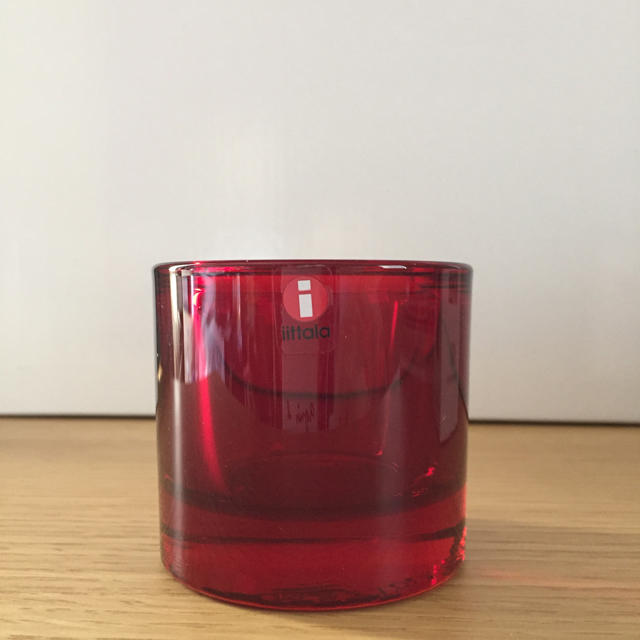 ［iittala×marimekko］kivi レッド キャンドルホルダー