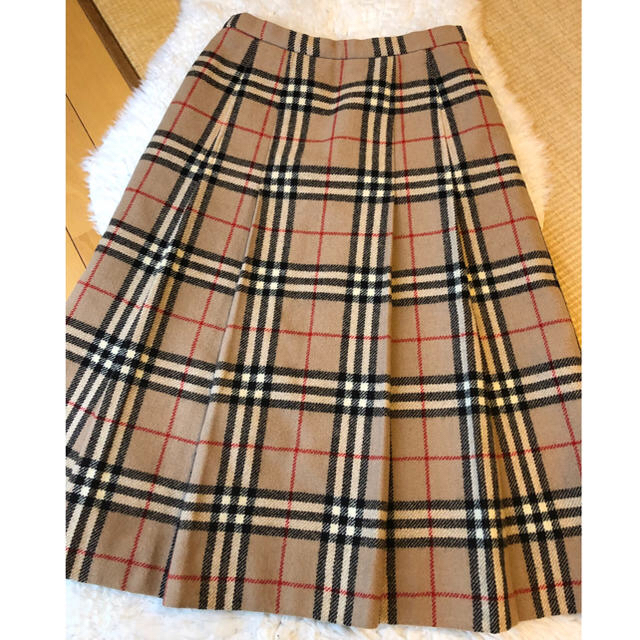 BURBERRY - 美品本物バーバリーBurberry上質ウールチェック柄スカート