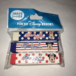 ディズニー(Disney)の新品 ディズニー ミニーちゃん ミニーマウス つめみがき 消しゴム 3点セット(消しゴム/修正テープ)