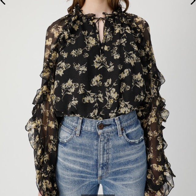 moussy(マウジー)のDENSE FLOWER　ブラウス レディースのトップス(シャツ/ブラウス(長袖/七分))の商品写真