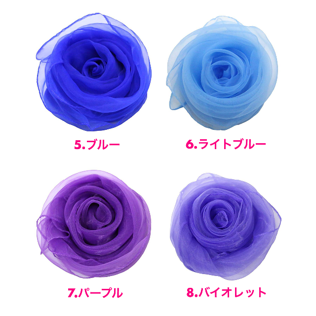 リトミックスカーフ シフォンスカーフ スカーフ 12色12枚セット バラ売り可 キッズ/ベビー/マタニティのおもちゃ(知育玩具)の商品写真