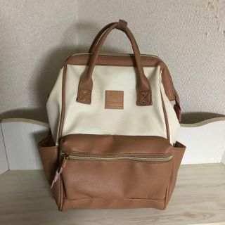 アネロ(anello)の中古美品 anello アネロ リュック レザー ベージュ(リュック/バックパック)