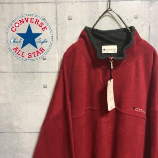 ☆激レア！！イタリア製☆CONVERSE ハーフジップ スウェット 赤 L