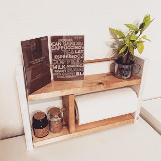 カピバラ様専用★キッチンペーパーホルダー＆スパイスラック★(収納/キッチン雑貨)