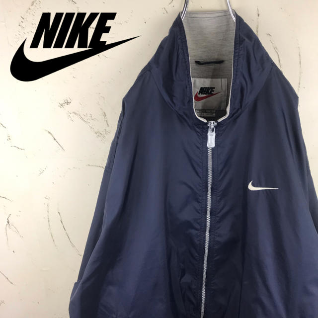 NIKE(ナイキ)の【レア】NIKE ナイキ ナイロンジャケット バックロゴ 古着 ゆるだぼ  メンズのジャケット/アウター(ナイロンジャケット)の商品写真