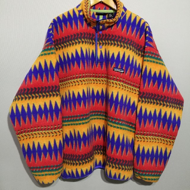 美品 メンズL パタゴニア シンチラ フリース スナップT ミネハハ 総柄