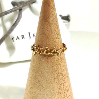 スタージュエリー(STAR JEWELRY)のK18 スタージュエリーダイヤモンドピンキーリング 5号(リング(指輪))