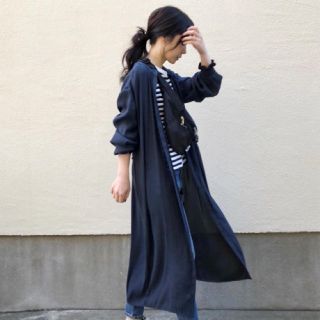 アズールバイマウジー(AZUL by moussy)のAZUL ENCANTO ウエストブラウジング ギャザーワンピース(ロングワンピース/マキシワンピース)