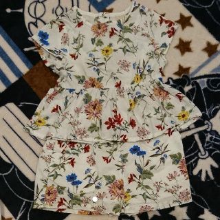 プティマイン(petit main)のmi.mama様専用⭐美品♡プティマイン ボタニカル柄 セットアップ   90(Tシャツ/カットソー)