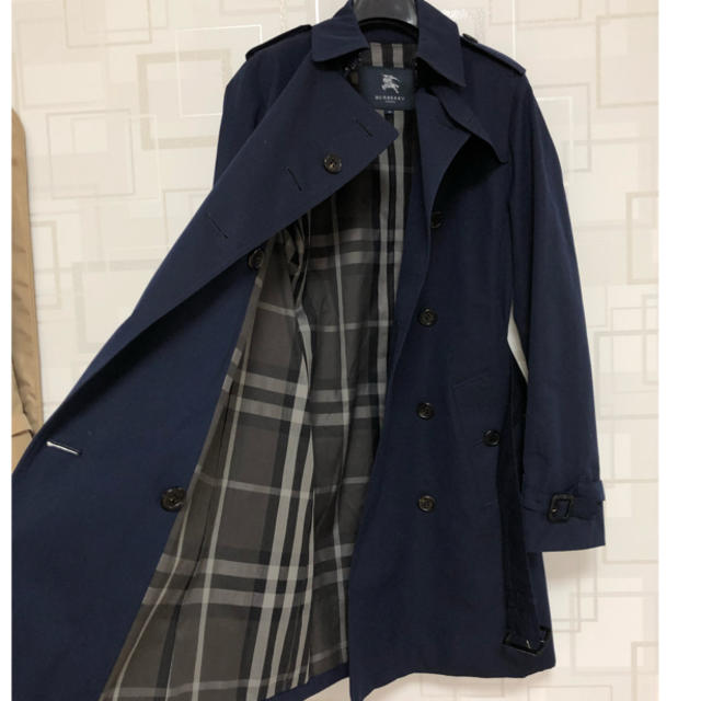 BURBERRY(バーバリー)の美品 バーバリー   ロンドン 日本製 トレンチコート ネイビー レディースのジャケット/アウター(トレンチコート)の商品写真