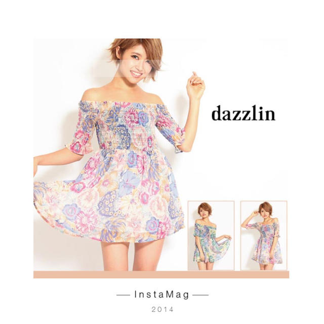 dazzlin(ダズリン)のdazzlin💓花柄シャーリングワンピ レディースのワンピース(ミニワンピース)の商品写真