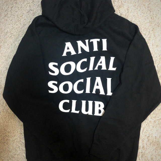 ANTI(アンチ)のAnti Social assc アンチ マインドゲームスパーカー 黒 美品 メンズのトップス(パーカー)の商品写真