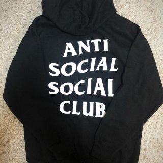 アンチ(ANTI)のAnti Social assc アンチ マインドゲームスパーカー 黒 美品(パーカー)