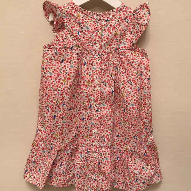 PETIT BATEAU(プチバトー)のプチバトー 19SS フラワープリントワンピース 36m 新品 キッズ/ベビー/マタニティのキッズ服女の子用(90cm~)(ワンピース)の商品写真