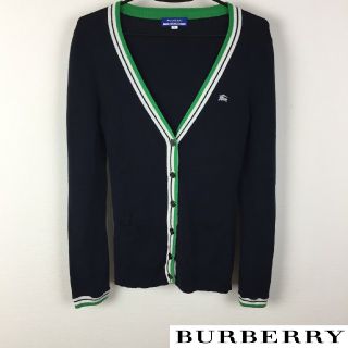 バーバリーブルーレーベル(BURBERRY BLUE LABEL)の美品 BURBERRY BLUE LABEL 長袖カーディガン ブラック(カーディガン)