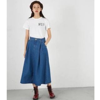 マウジー(moussy)のmoussy×lee デニムフレアスカート(ひざ丈スカート)