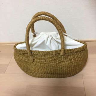 ムジルシリョウヒン(MUJI (無印良品))のかごバッグ  無印良品 春 夏 活躍 未使用品 新品(かごバッグ/ストローバッグ)