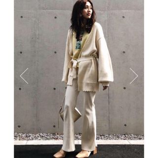 マウジー(moussy)のRIB FLARE PANTS MOUSSY(カジュアルパンツ)