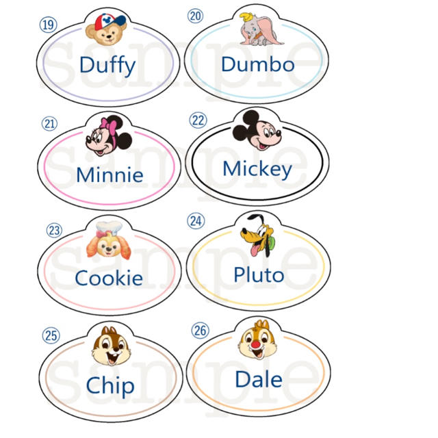 ぽむ様専用 ディズニーキャスト風ネームタグの通販 By にこにこ ラクマ