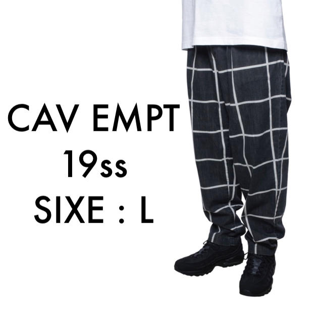 C.E cavempt GRID BLACK DENIM WIDE CHINOS 【人気商品】 www