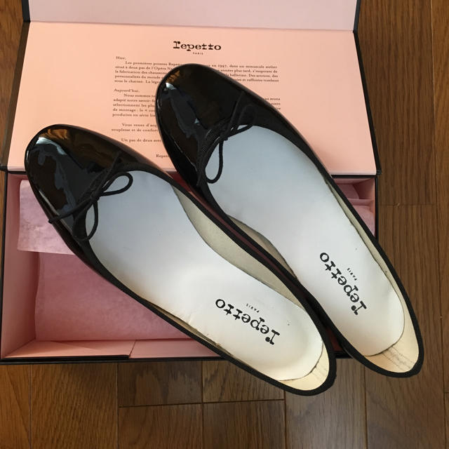 2022春の新作 【新品未使用】repettoレペット - repetto バレエシューズ サイズ40 エナメル 黒 バレエシューズ