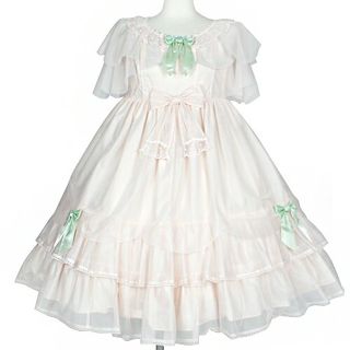 アンジェリックプリティー(Angelic Pretty)の3/6夜までで出品削除★すずらんヘッドドレス＋ワンピース(ひざ丈ワンピース)