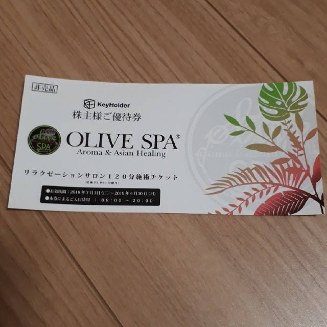 みいちゃんさま専用　Olive　SPA　オリーブスパ 　二枚　120分優待券/割引券