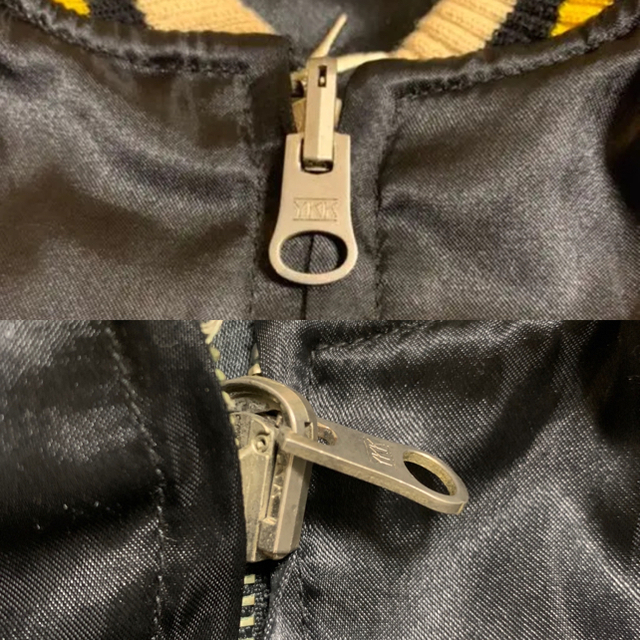 ☆ ヴィンテージ 回転式 YKK サテン スカジャン ☆の通販 by ☆ ヴィンテージ 回転式 YKK サテン スカジャン ☆の通販 by