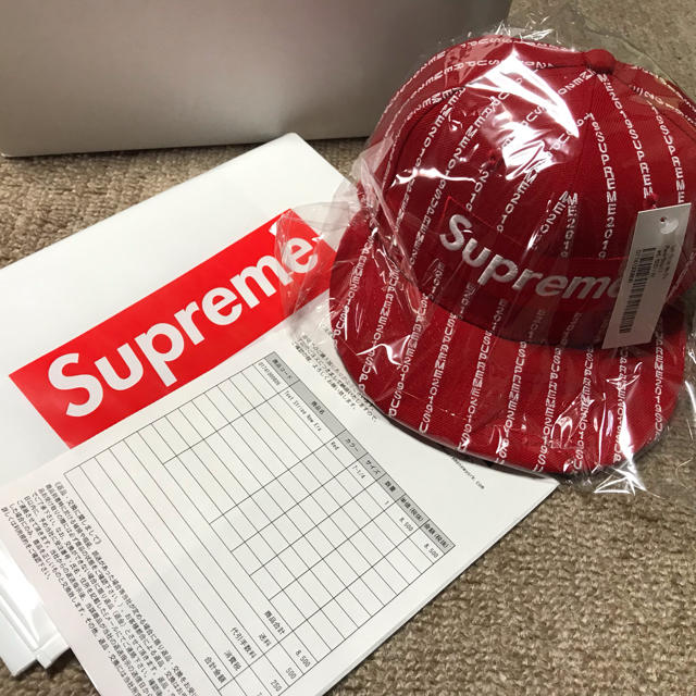 TextStripe  NewEra red 7-1/4メンズ