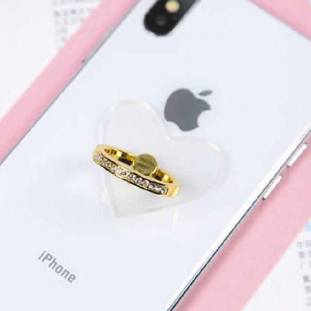 iphoneカバー ソフト | スマホ　ハートリング◆スタンドの通販 by Rily shop｜ラクマ