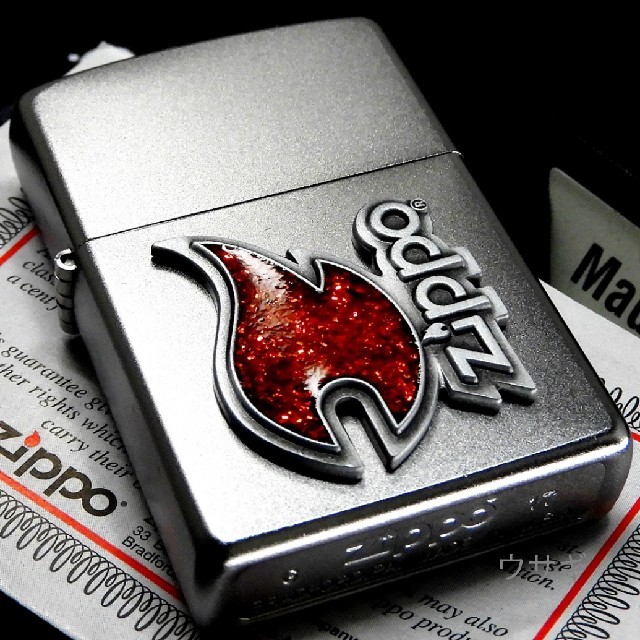 ZIPPO(ジッポー)の送料無料☆zippo☆ファイヤーzippoロゴメタル☆レッドラメ☆ジッポ メンズのファッション小物(タバコグッズ)の商品写真