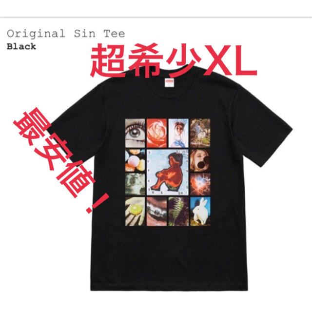 XL！ Supreme original sin tee 19ss logo