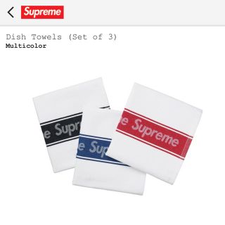 シュプリーム(Supreme)のsupreme Dish Towels 布巾 青(その他)