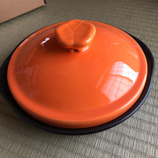 新品 未使用 ヘルシースチーム鍋 オレンジ(鍋/フライパン)