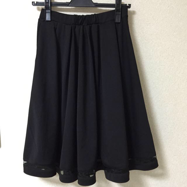 turno jeana(トゥールノジーナ)のミモレ丈裾シースルースカート レディースのスカート(ひざ丈スカート)の商品写真