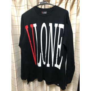 VLONE LONG   LS TEE フリークス別注ブラック レッド サイズL(Tシャツ/カットソー(七分/長袖))