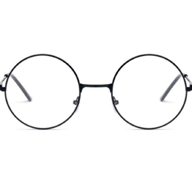 大流行♪丸メガネ レトロ伊達メガネ ブラック レディースのファッション小物(サングラス/メガネ)の商品写真
