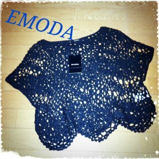 エモダ(EMODA)のnatsu様専♡EMODAかぎ編みトップ(カットソー(半袖/袖なし))