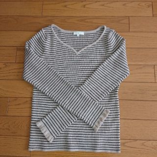 プロポーションボディドレッシング(PROPORTION BODY DRESSING)のハートカットボーダーニット(ニット/セーター)