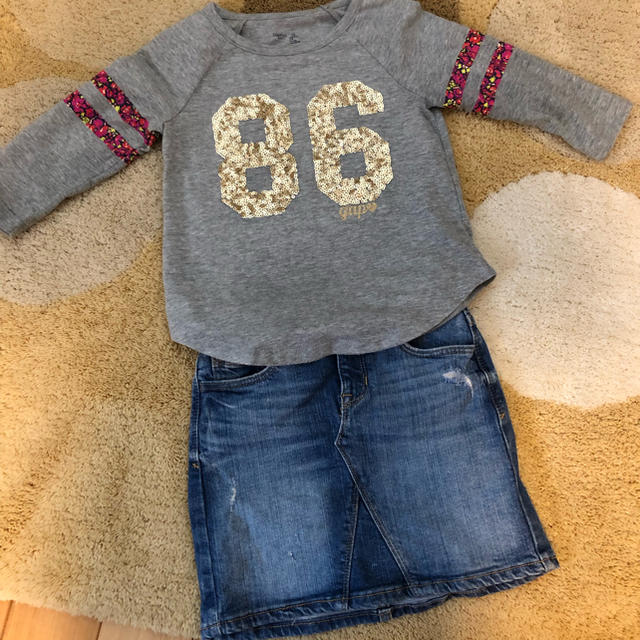 GAP Kids(ギャップキッズ)のギャップキッズ  ジーンズスカート キッズ/ベビー/マタニティのキッズ服女の子用(90cm~)(スカート)の商品写真