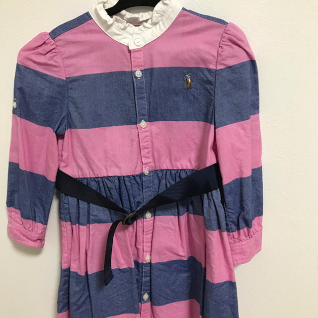 Ralph Lauren(ラルフローレン)のRALPH LAUREN ワンピース 90サイズ（24M）ボーダー 長袖 キッズ/ベビー/マタニティのキッズ服女の子用(90cm~)(ワンピース)の商品写真