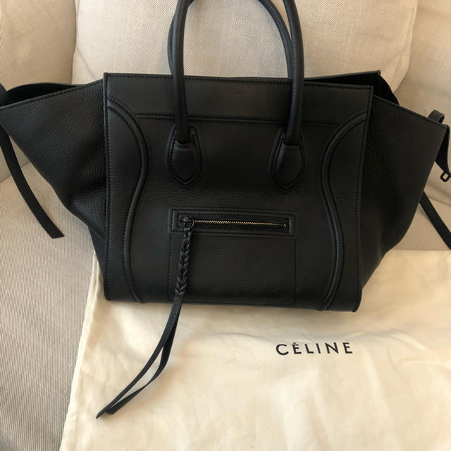 【最終値下げ】美品 CELINE ファントム ラゲージ  トートバッグ ブラックハンドバッグ