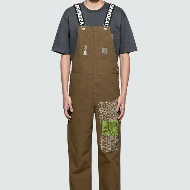 brain dead carhartt bib over all brown s