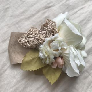 お花バレッタ(ヘアアクセサリー)