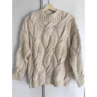 マウジー(moussy)の【新品未使用タグ付き】アラン編みニット/セーター/ローゲージニット(ニット/セーター)