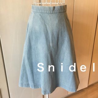 スナイデル(SNIDEL)のSnidel★デニム★ひざ下スカート★ライトブルー(ひざ丈スカート)